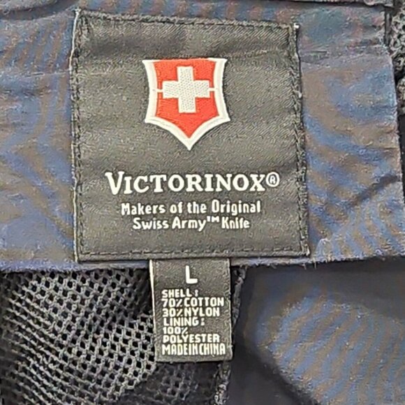 Victorinox Swiss Army Knife Cargo Board Shorts Men's Large Navy Blue 7" Inseam - Picture 11 of 13
